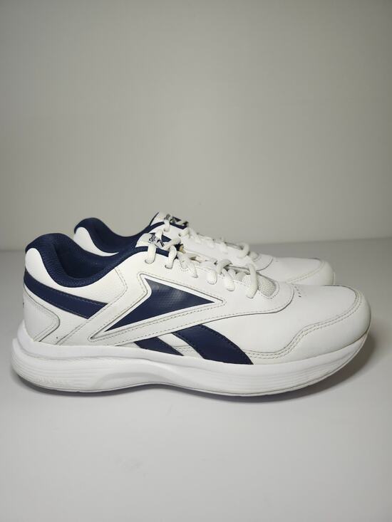 Reebok Men’s Walk Ultra 7 White Navy Sz 8.5 Leather Athletic Sneaker DMX Max main image 15